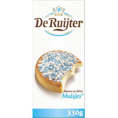 De Ruijter Blauwe en witte muisjes 330 gram