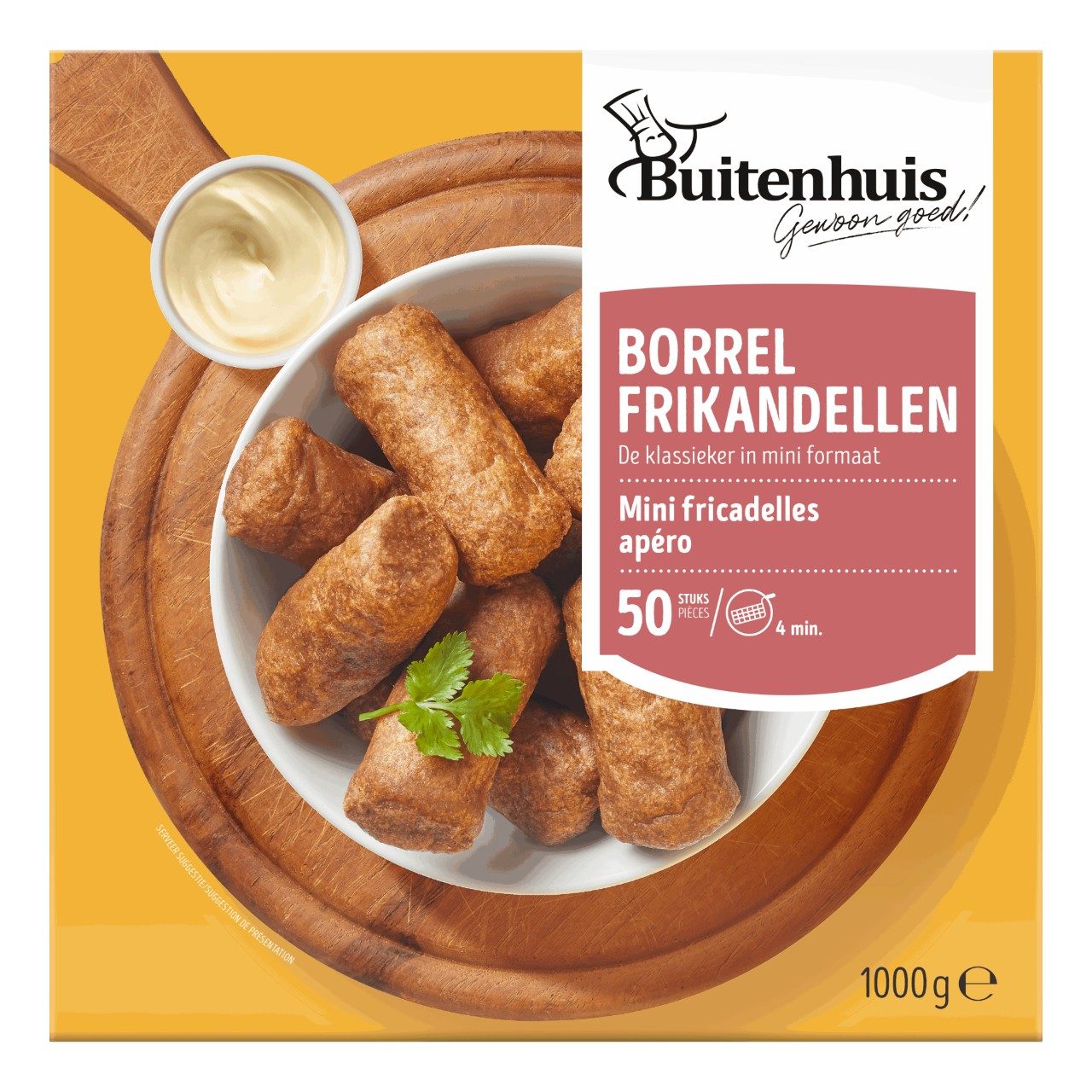 Buitenhuis - Borrelfrikandel - ca. 1000 gram