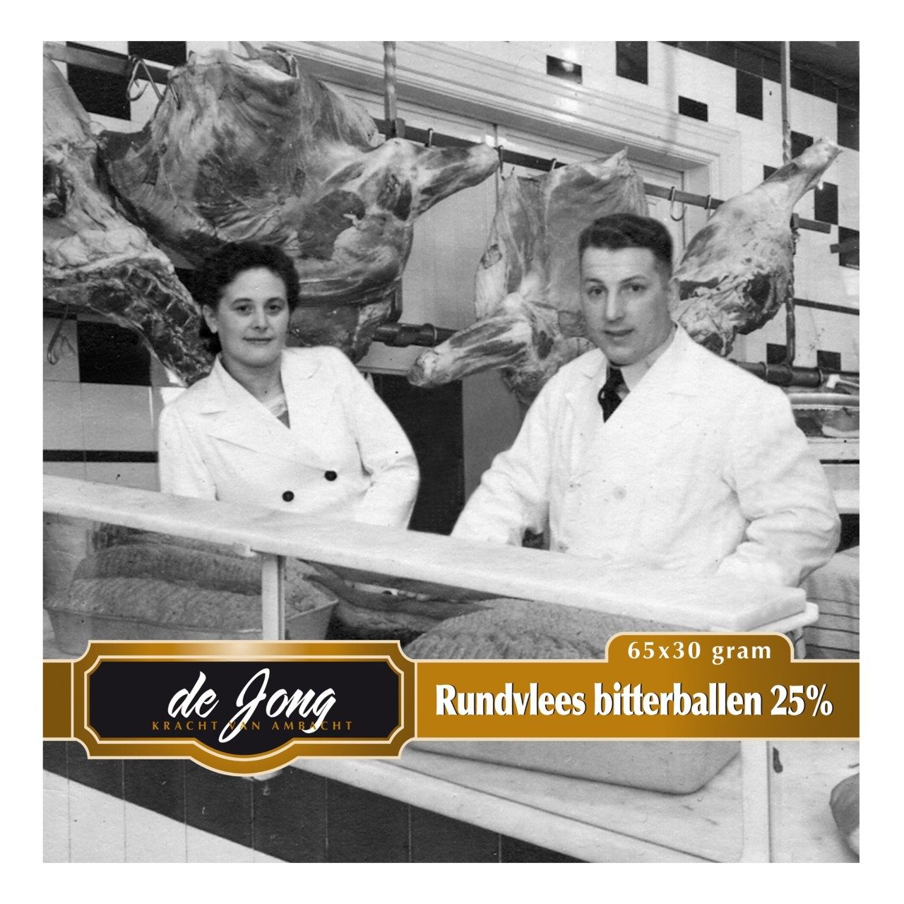 De Jong - Rundvlees bitterballen - 65 pieces à 30 grams