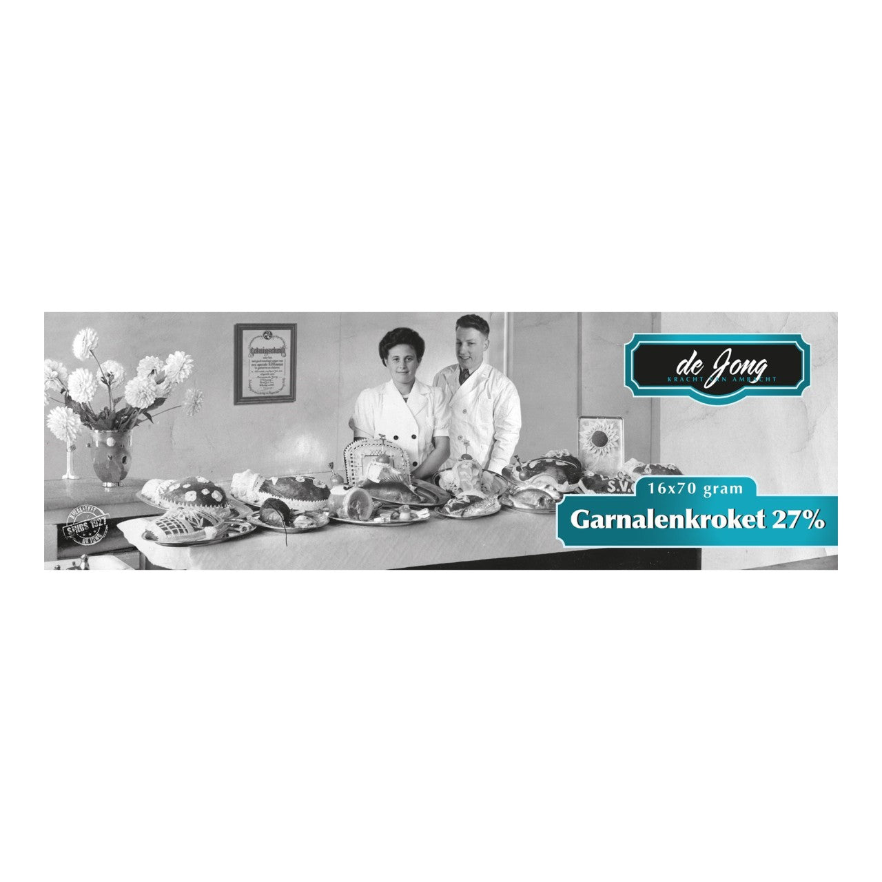 De Jong - Garnalenkroket - 16 pieces à 70 grams