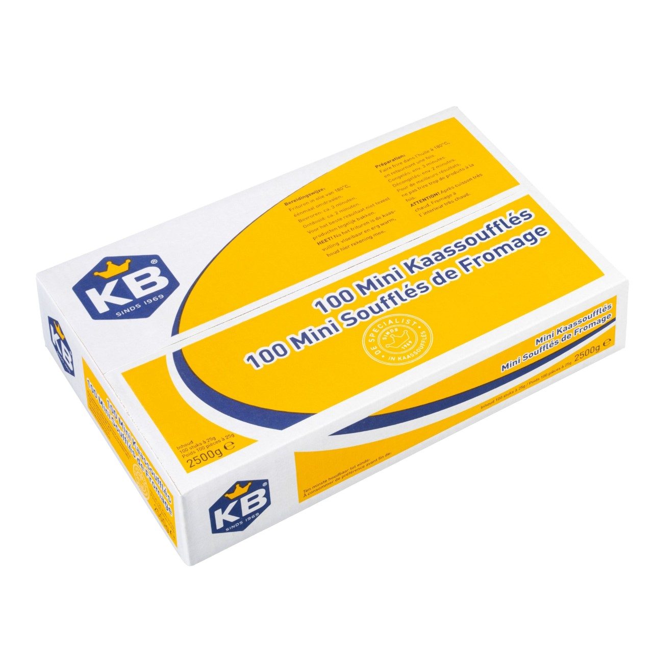 KB - Mini kaassoufflés - 100 pieces à 25 grams