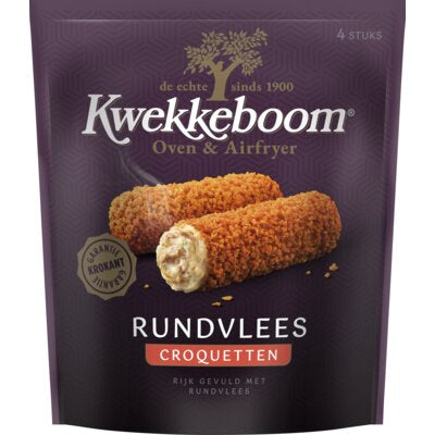 Kwekkeboom Oven & airfryer rundvlees croquetten 4 pc