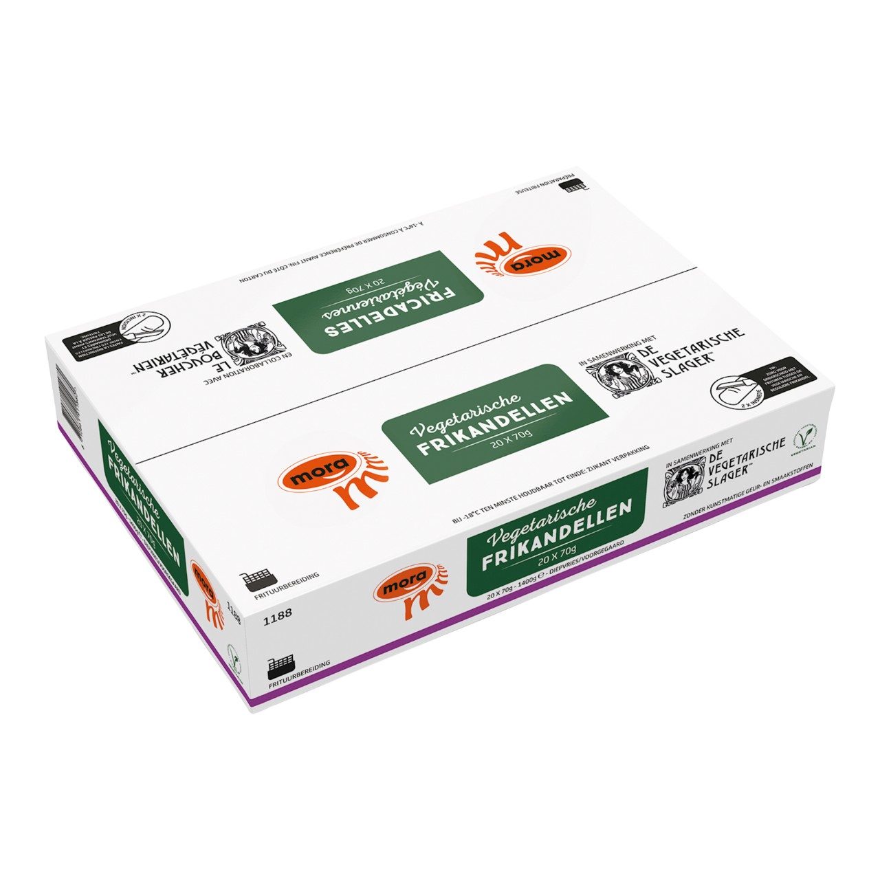 Mora - Frikandel vegetarisch Doos 20 stuks x 70 gram