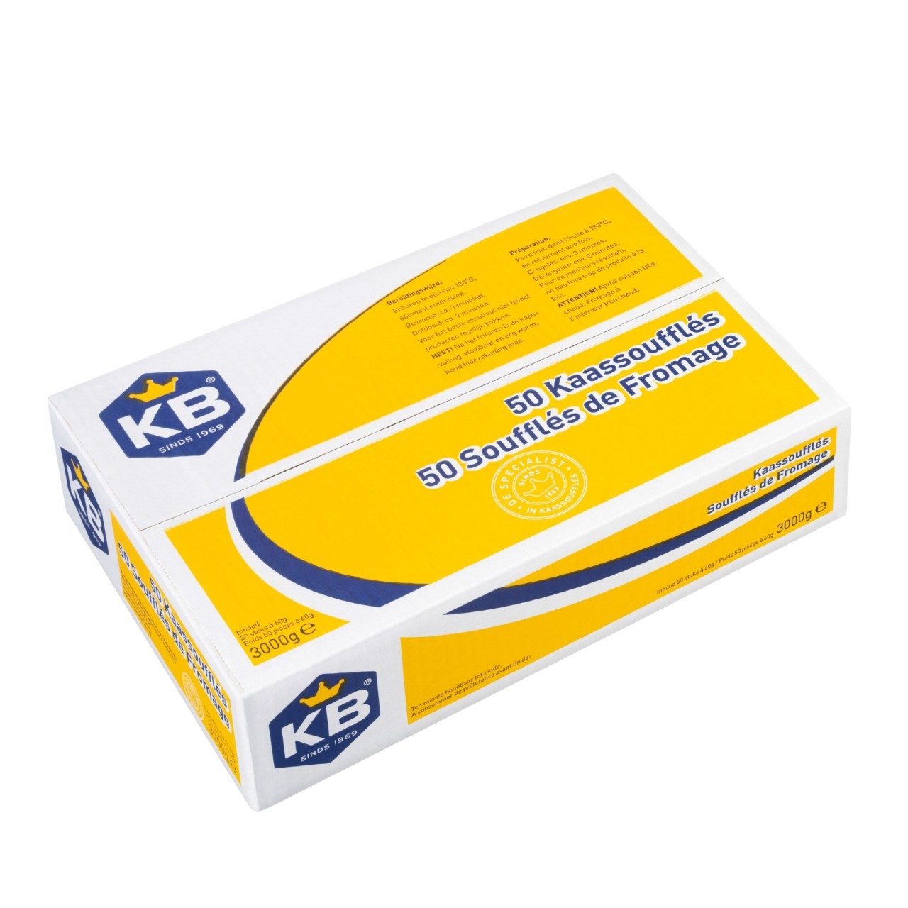 KB - Kaassoufflé (vegetarian) - 50 pieces à 60 grams