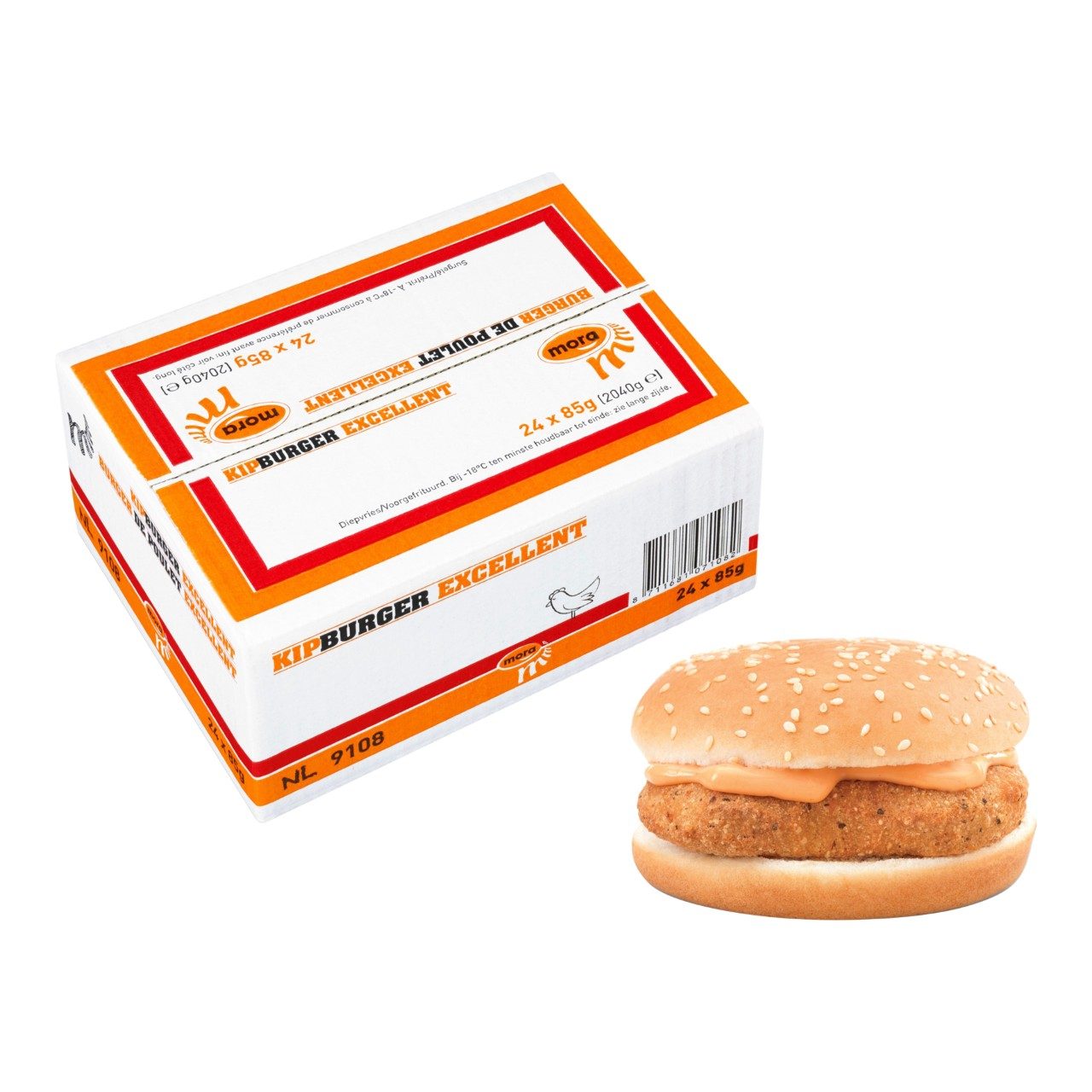 Mora - Kipburger excellent - 24 pieces à 85 grams