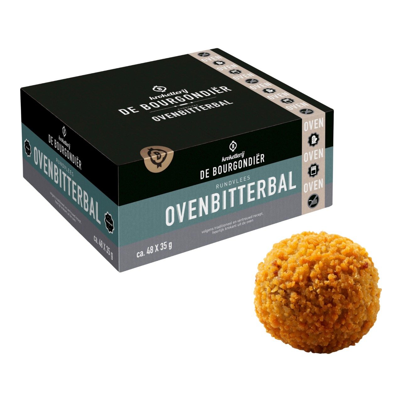 De Bourgondiër - Ovenbitterbal bourgondisch - 48 pieces à 35 grams