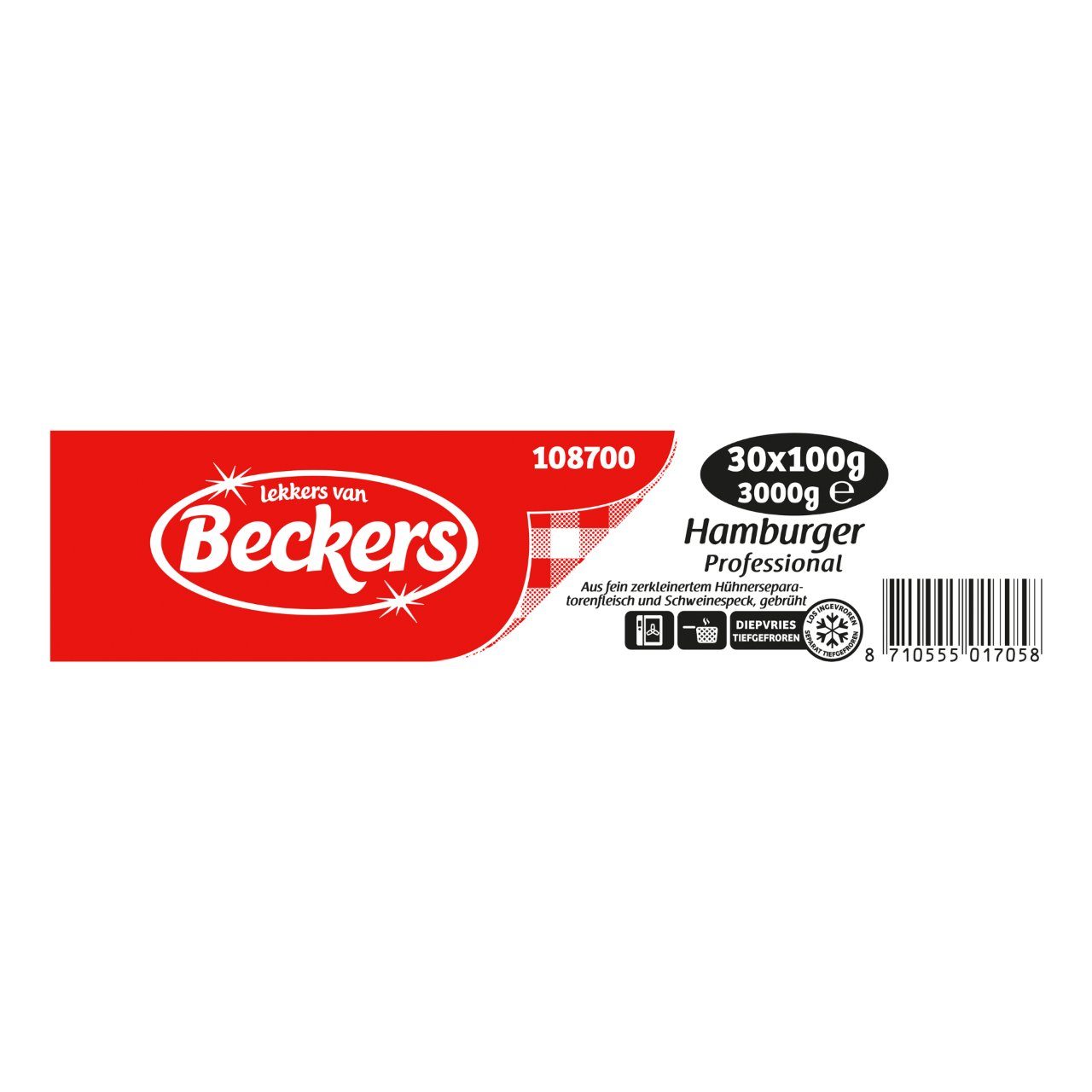 Beckers - Hamburgers professional - 30 pieces à 100 grams