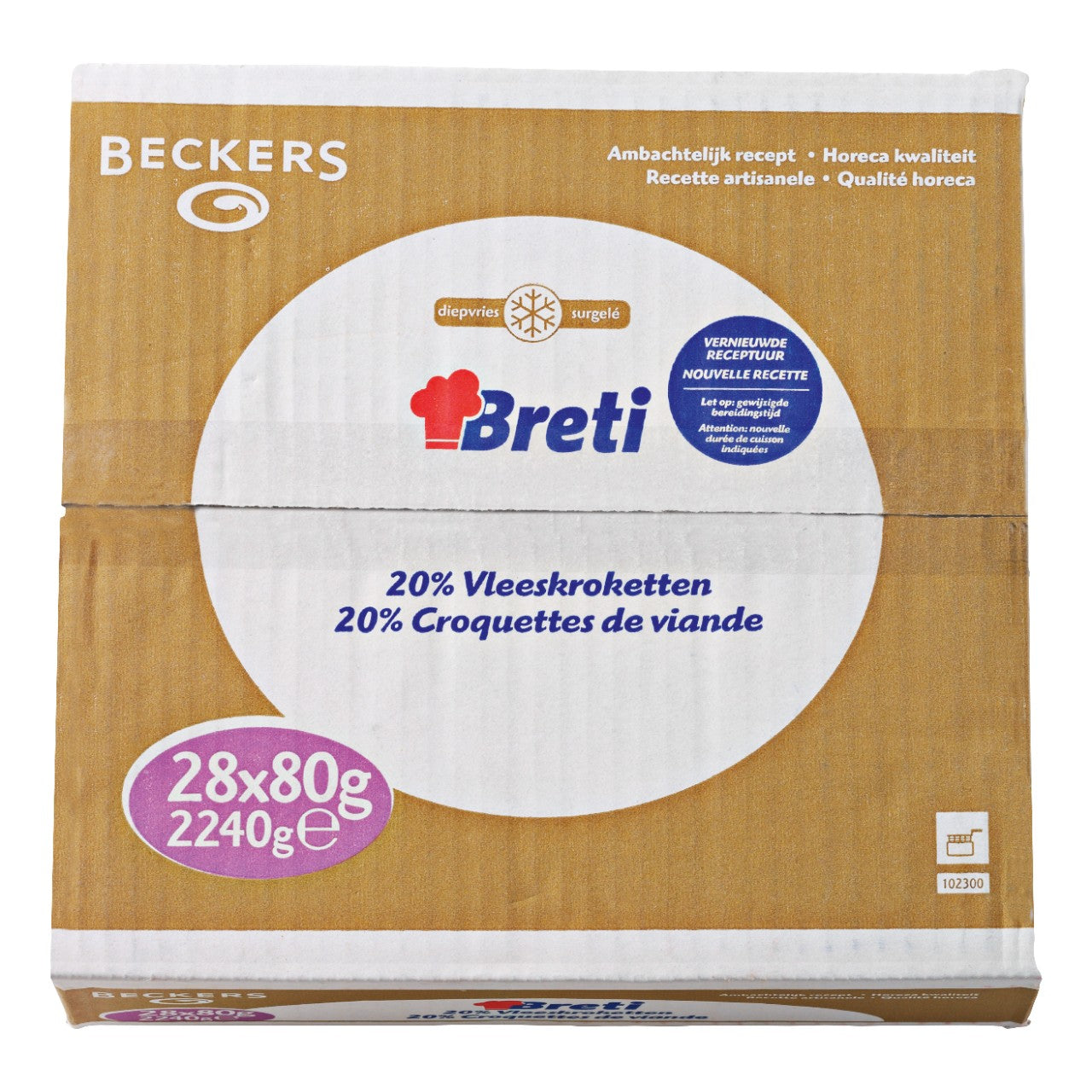Breti - Vleeskroketten 20% vlees - 28 pieces à 80 grams