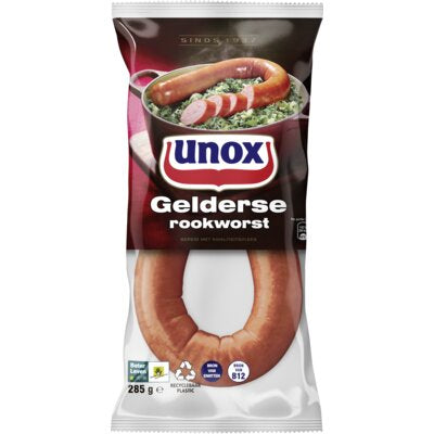 Unox gelderse rookworst 285gr