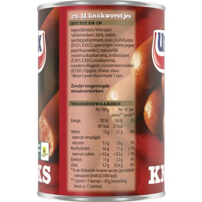 Unox knaks 400gr ca. 11st