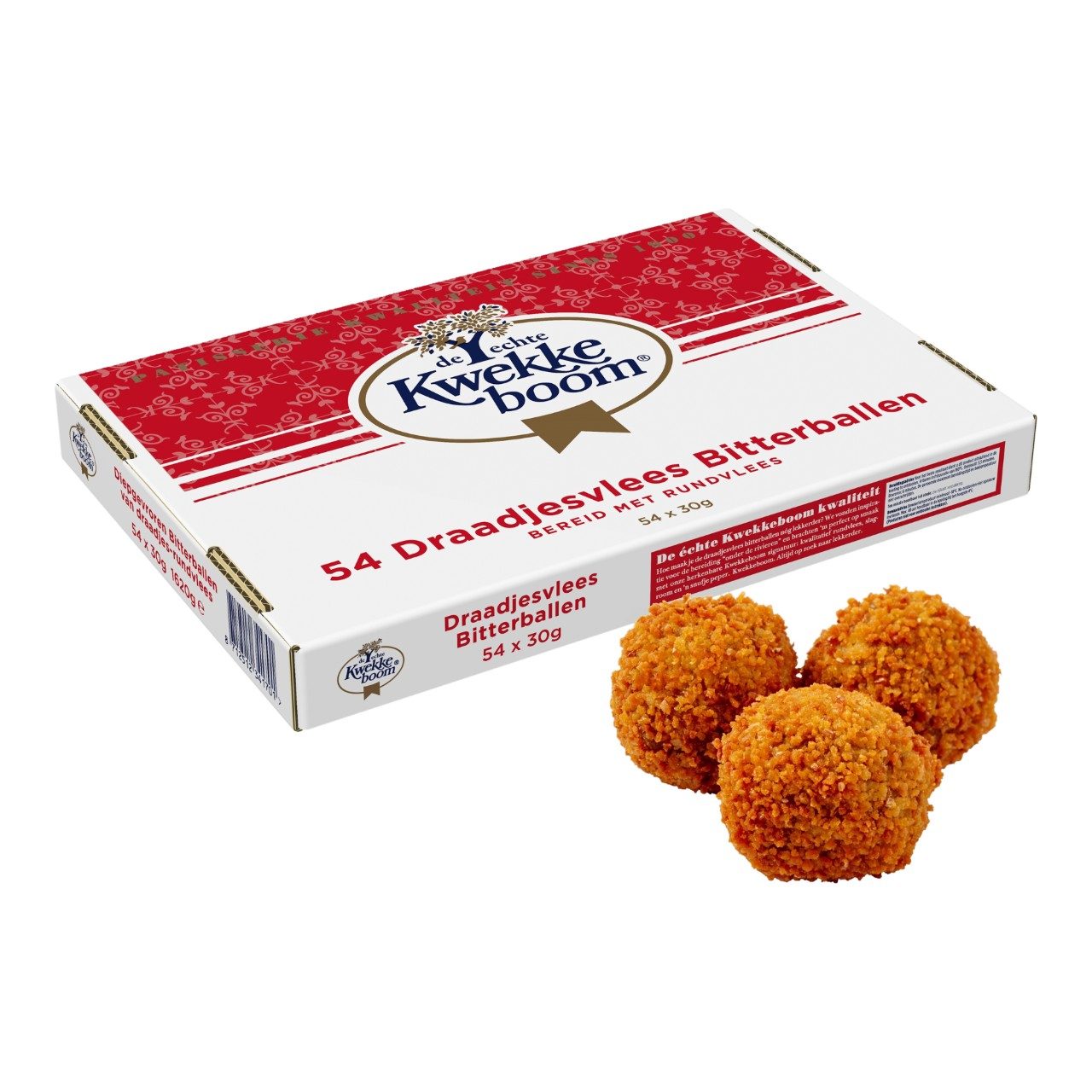Kwekkeboom - Draadjesvlees Bitterballen draadjes-rundvlees - 54 pieces à 30 grams