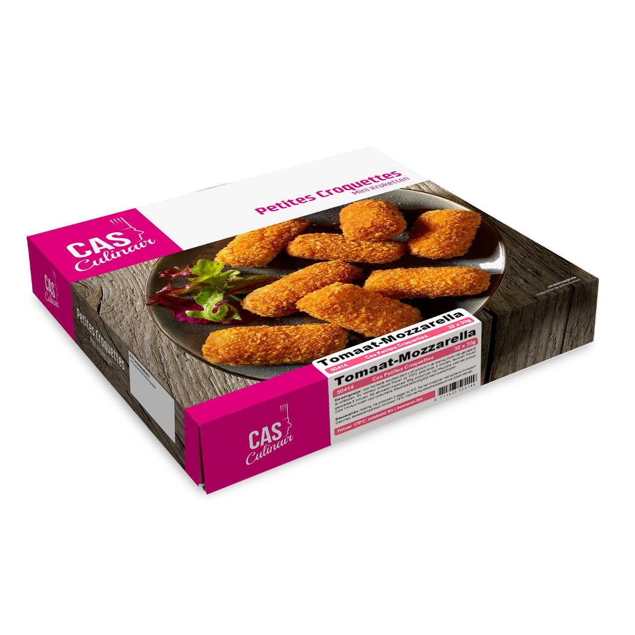 CAS Culinair - Petites croquettes tomaat mozzarella - 32 pieces à 30 grams