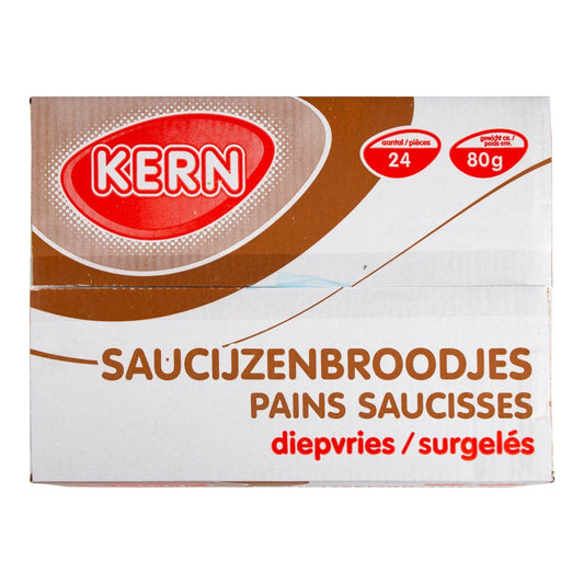 Kern - Saucijzenbroodje gebakken Doos 24 stuks x 72,08 gram