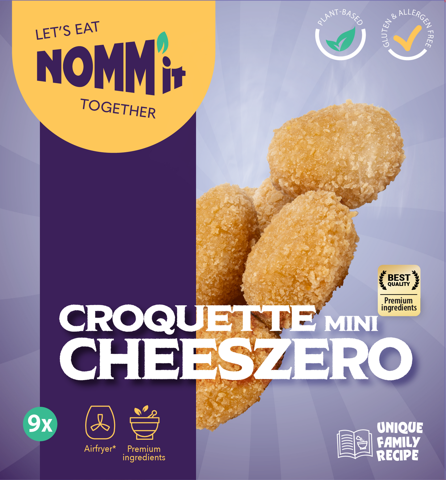 NOMM’it – Cheeszero Croquettes Mini (9 stuks) 🧀✨ Vegan